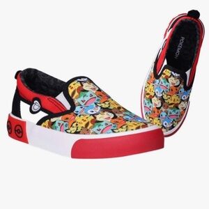 Pokémon Little & Big Kids Slip-on Sneakers, Size 4, Colorful, Casual Style